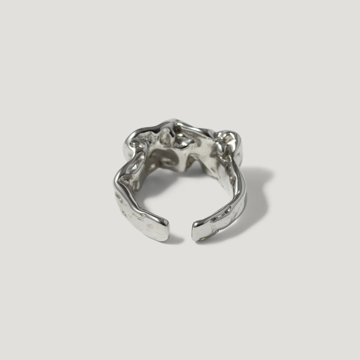 Ore Rng Ore Ring — Sculptural Textured Open Ring in Stainless Steel 18k Gold ...