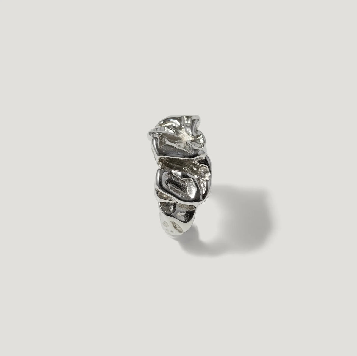 Ore Rng Ore Ring — Sculptural Textured Open Ring in Stainless Steel 18k Gold ...