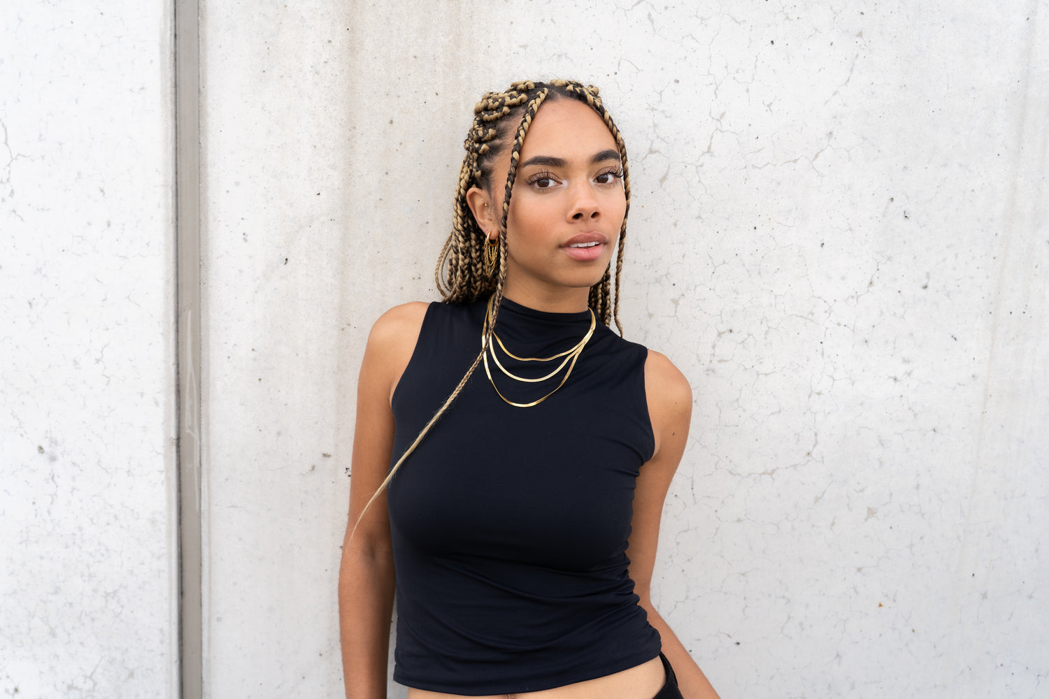 Brooklyn Layered Herringbone Necklace